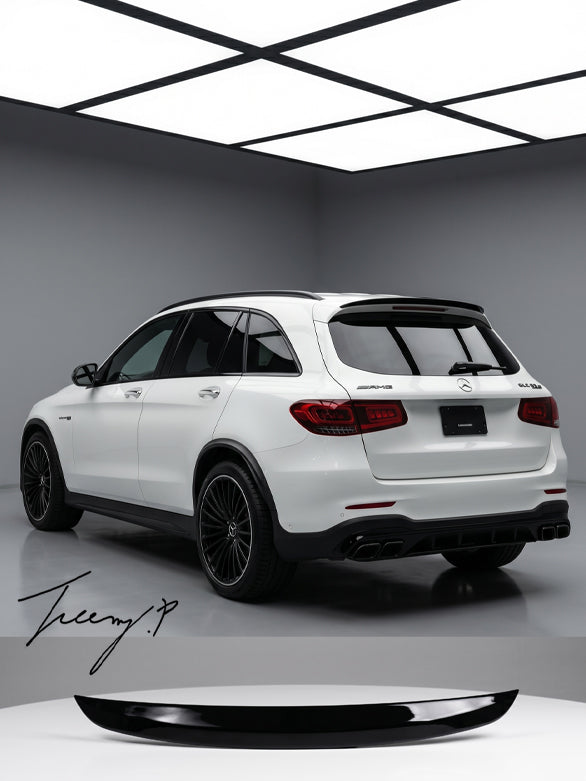 AMG style gloss black rear roof spoiler for Mercedes Benz GLC X253
