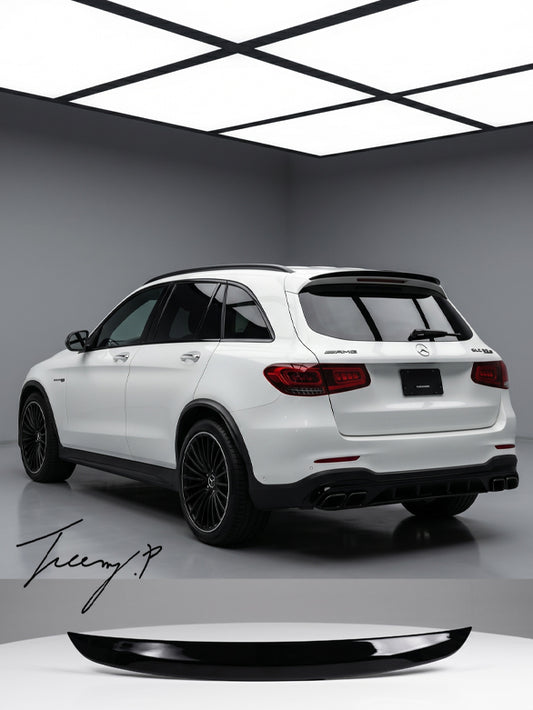 AMG style gloss black rear roof spoiler for Mercedes Benz GLC X253
