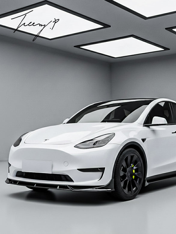 Tesla Model Y (2020-2024) Gloss Black Front Bumper Lip Splitter