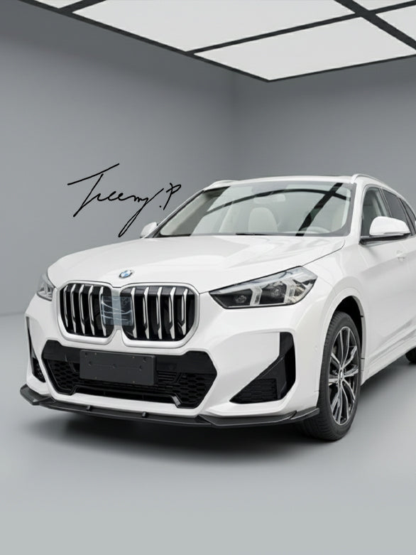 BMW X1 U11 M Sport gloss black front bumper splitter lip spoiler
