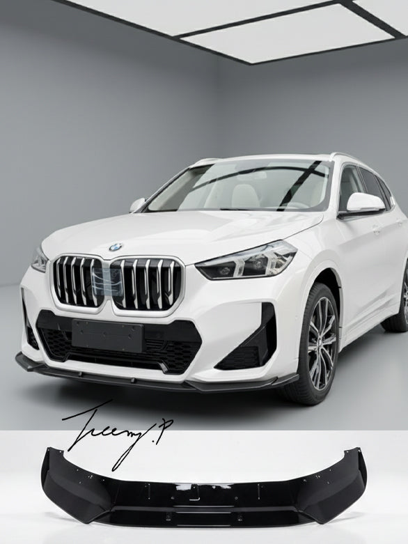 BMW X1 U11 M Sport gloss black front bumper splitter lip spoiler

