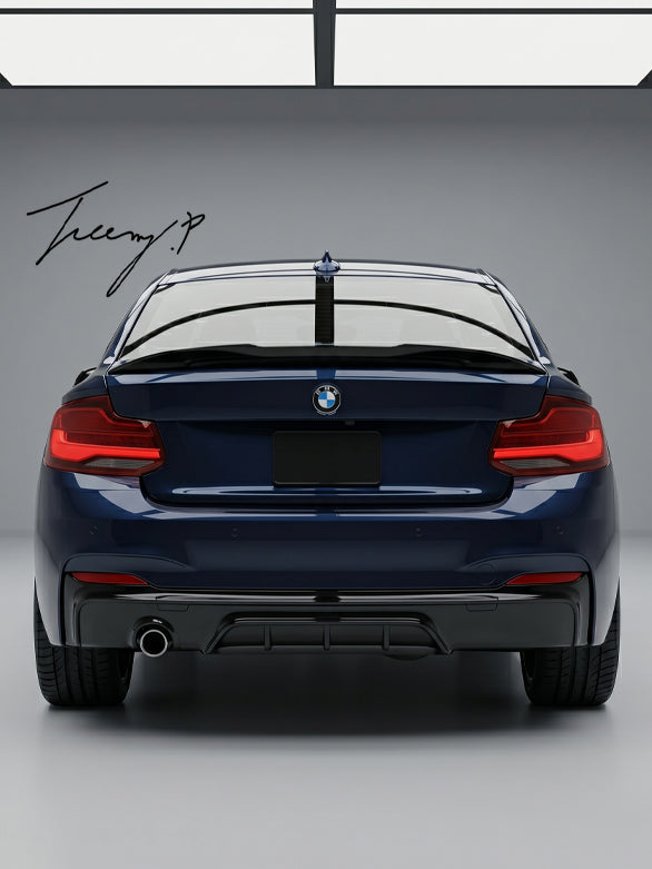 BMW 2 Series F22 F23 MP style gloss black rear diffuser
