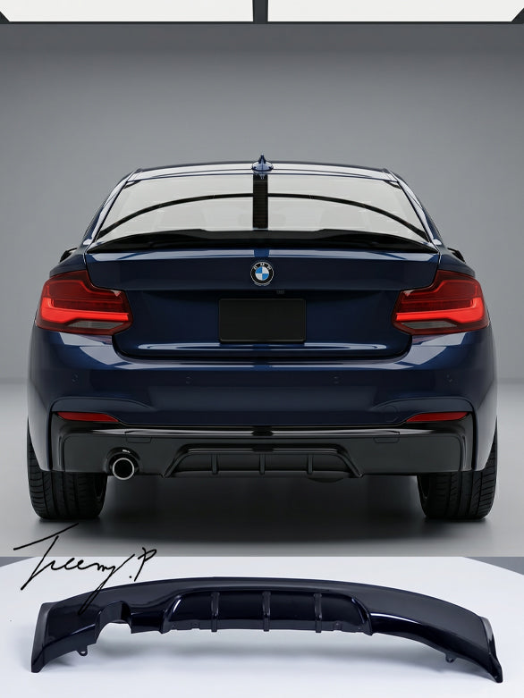 BMW 2 Series F22 F23 MP style gloss black rear diffuser
