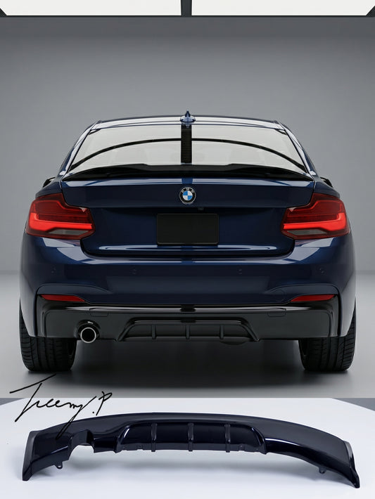 BMW 2 Series F22 F23 MP style gloss black rear diffuser
