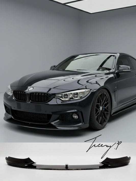 BMW 4 Series F32 F33 F36 M Sport matte black front bumper splitter lip
