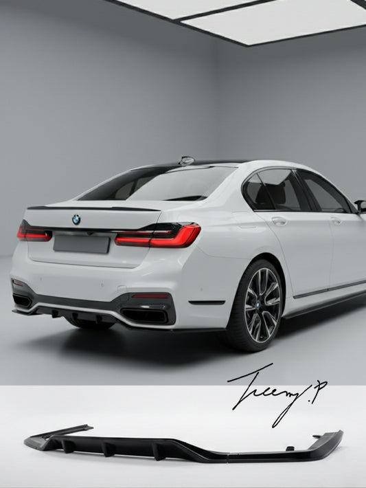 BMW 7 Series G11 G12 LCI gloss black MP style rear diffuser
