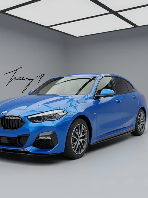 BMW 2 Series F44 MP Style gloss black side skirt extensions lip blade
