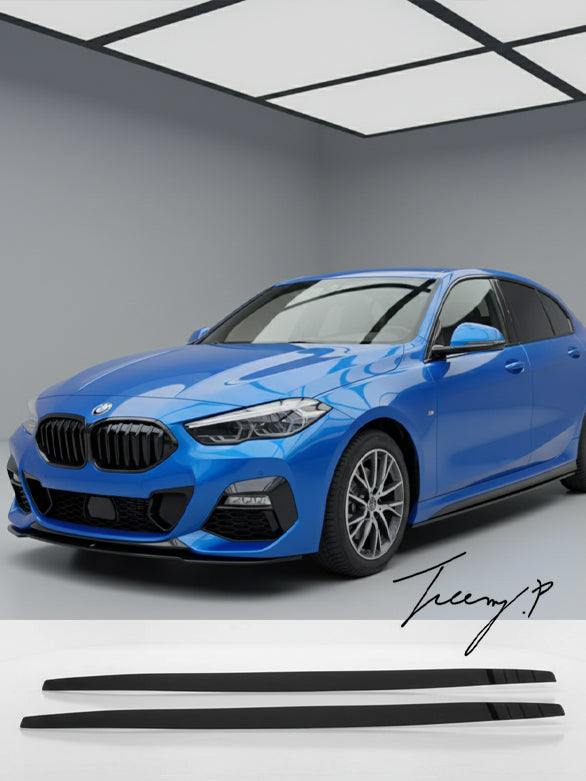 BMW 2 Series F44 MP Style gloss black side skirt extensions lip blade
