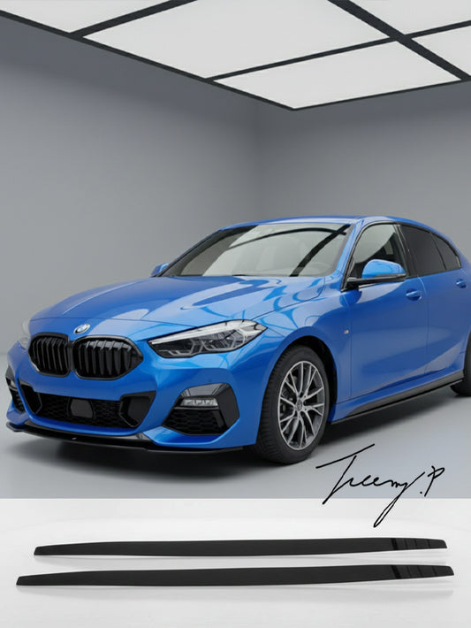 BMW 2 Series F44 MP Style gloss black side skirt extensions lip blade
