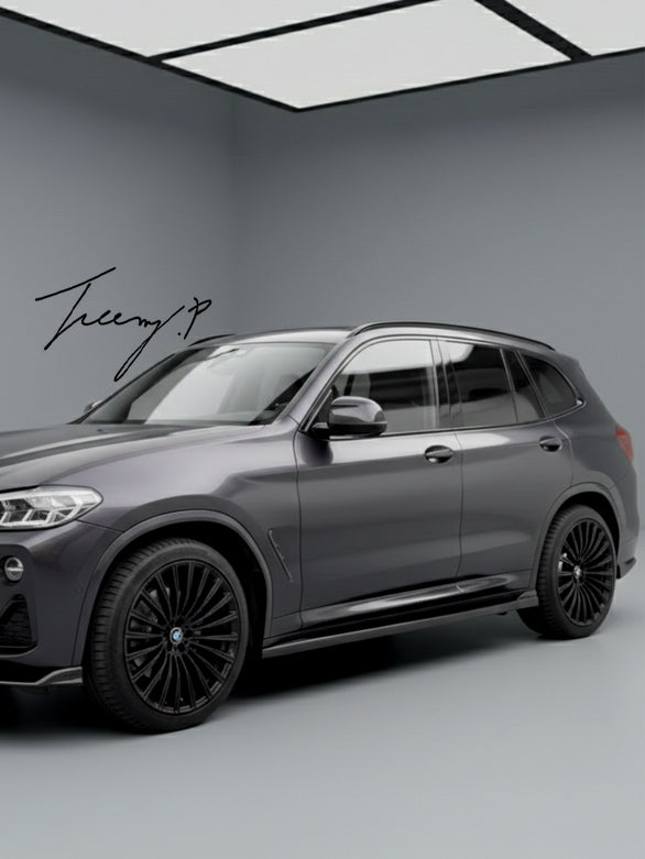 BMW X3M X4M G01 G02 M Type gloss black side skirt extensions
