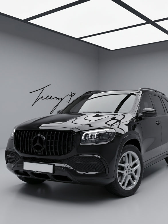 Panamericana GT R style glossy front bumper grille for Mercedes GLS X167 2020 to 2023

