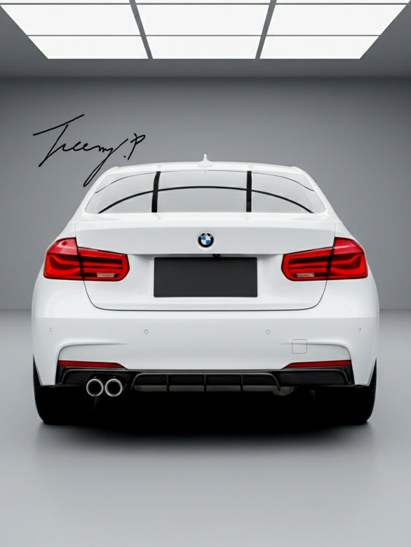 BMW 3 Series F30 F31 M Sport MP Style carbon look rear diffuser lip
