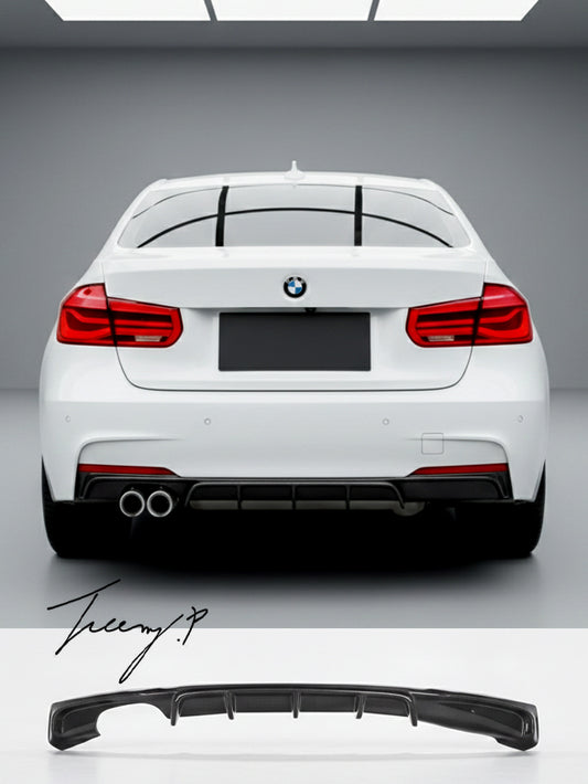 BMW 3 Series F30 F31 M Sport MP Style carbon look rear diffuser lip
