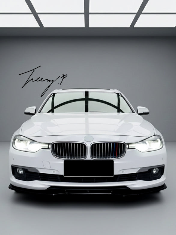BMW 3 Series F30 F31 SE gloss black front lip spoiler
