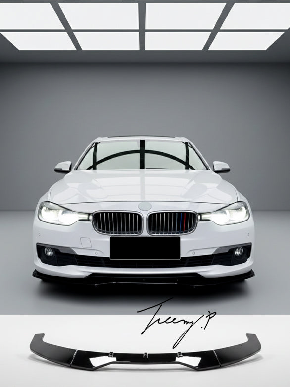 BMW 3 Series F30 F31 SE gloss black front lip spoiler
