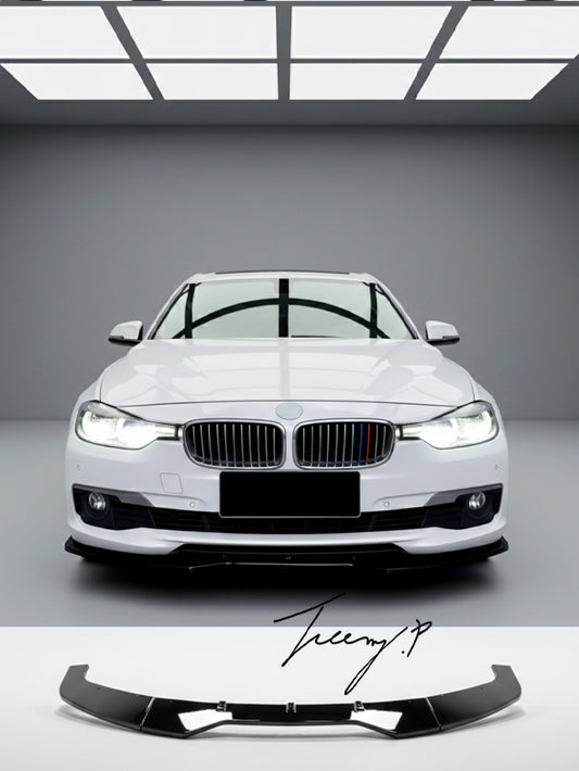 BMW 3 Series F30 F31 SE gloss black front lip spoiler
