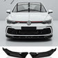 Gloss black front lip splitter spoiler for VW Golf MK8 R-Line (2020+).