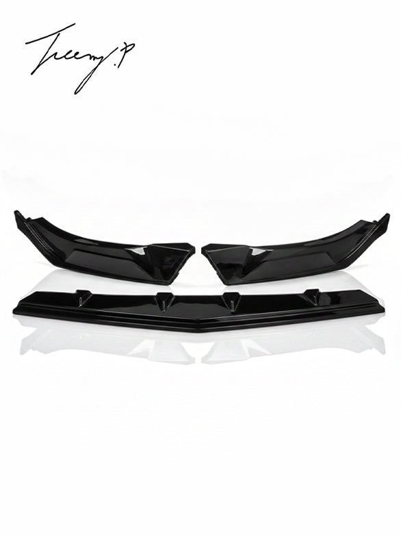 VW GOLF MK8 R-LINE (2020+) FRONT LIP SPLITTER SPOILER GLOSS BLACK