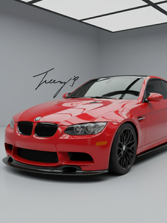 BMW M3 E90 E92 E93 gloss black front splitter lip spoiler
