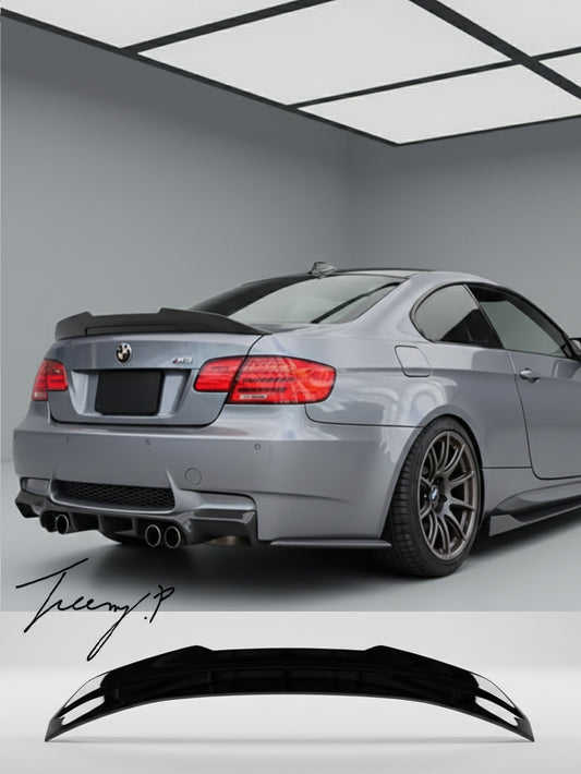 BMW E92 coupe rear trunk ducktail spoiler PSM style glossy finish

