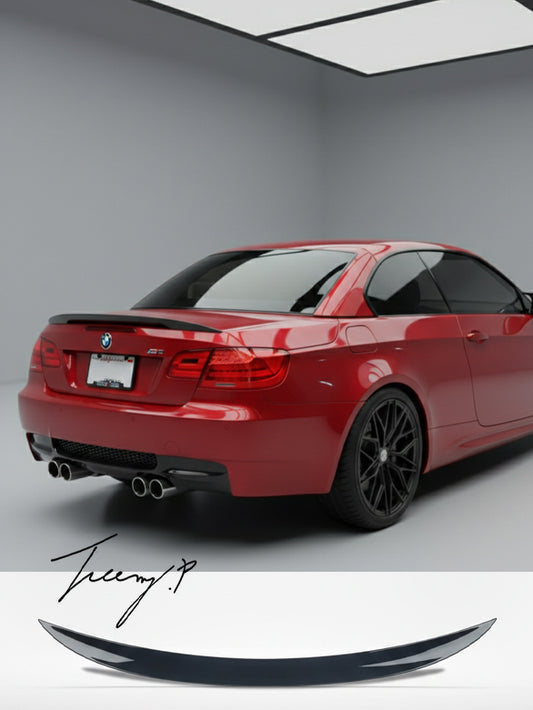 BMW 3 Series E93 convertible rear boot spoiler lip MP style gloss black

