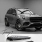 Mercedes-Benz GLS X167 2020-2024 black silver OEM style side steps running boards