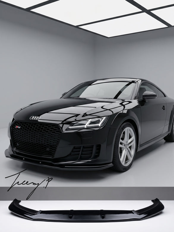 Gloss black front lip splitter for Audi TT RS 8S
