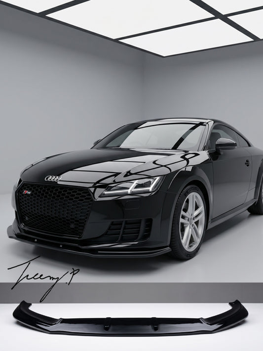 Gloss black front lip splitter for Audi TT RS 8S
