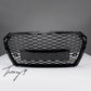 Audi A4 B9 S Line RS style gloss black grille upgrade 2015 to 2019 aggressive honeycomb design
