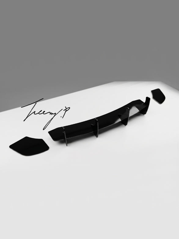 VW Scirocco R MK3 gloss black rear diffuser blade valance
