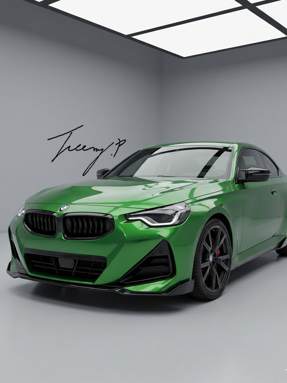 BMW 2 Series G42 coupe MP style gloss black front splitter spoiler lip
