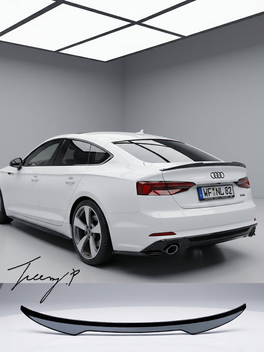 Gloss black rear spoiler for Audi A5 F5 B9 S Line
