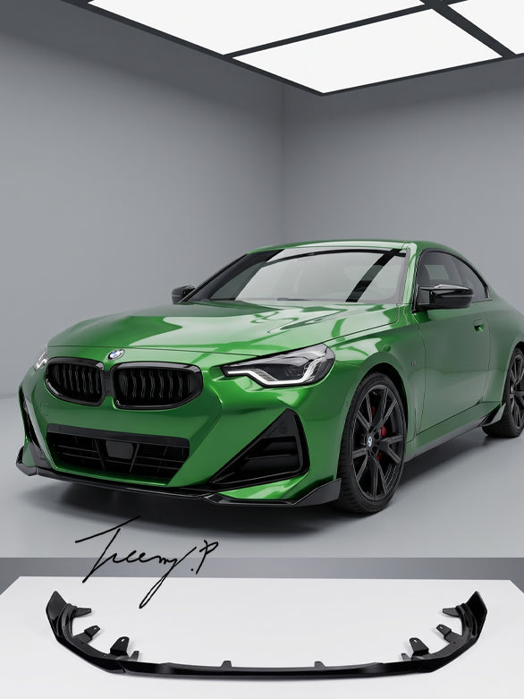 BMW 2 Series G42 coupe MP style gloss black front splitter spoiler lip
