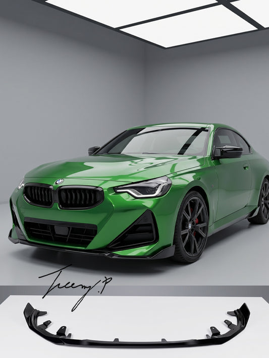 BMW 2 Series G42 coupe MP style gloss black front splitter spoiler lip
