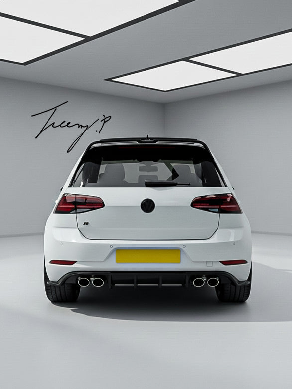 VW GOLF MK7 MK7.5 2012 - 2020 OETTINGER STYLE REAR ROOF SPOILER GLOSS BLACK