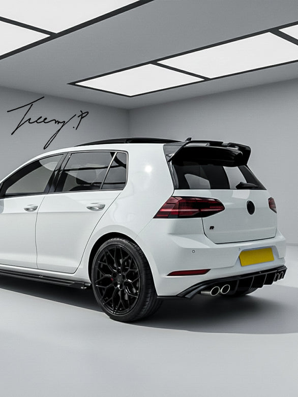 VW GOLF MK7 MK7.5 2012 - 2020 OETTINGER STYLE REAR ROOF SPOILER GLOSS BLACK