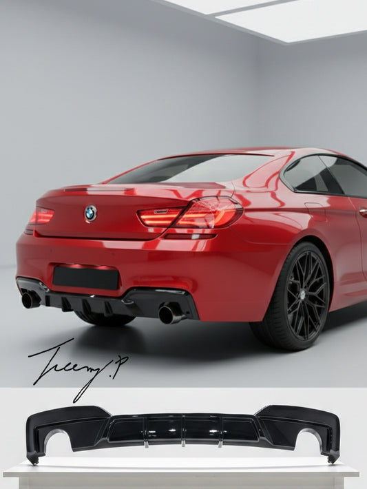 BMW F06 F12 F13 M Sport glossy rear bumper diffuser lip spoiler
