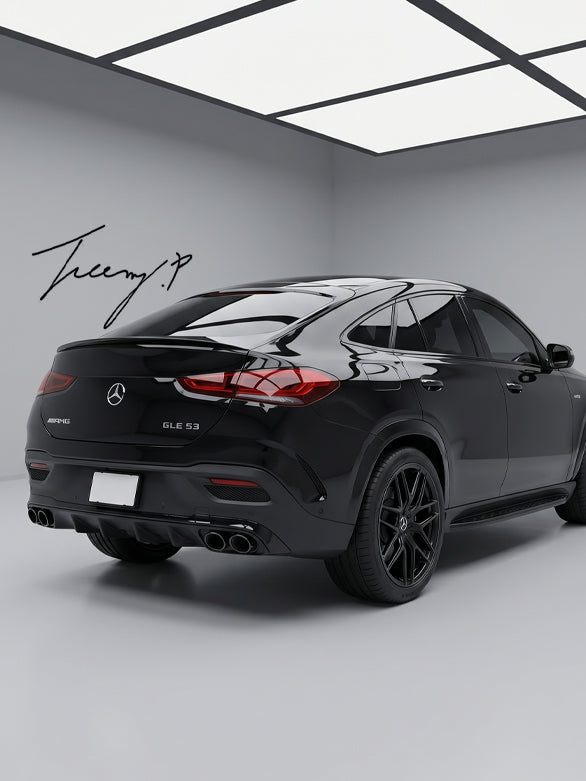 AMG style gloss black rear boot trunk lip spoiler for Mercedes GLE Coupe C167 2020 and newer
