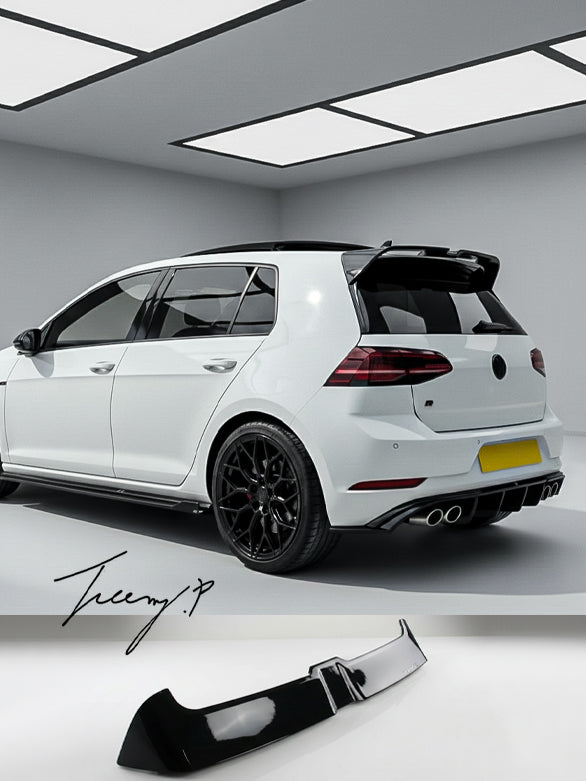 VW GOLF MK7 MK7.5 2012 - 2020 OETTINGER STYLE REAR ROOF SPOILER GLOSS BLACK