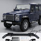 Land Rover Defender 110 L316 2003 - 2016 Black Fire & Ice Style Tubular Side Steps