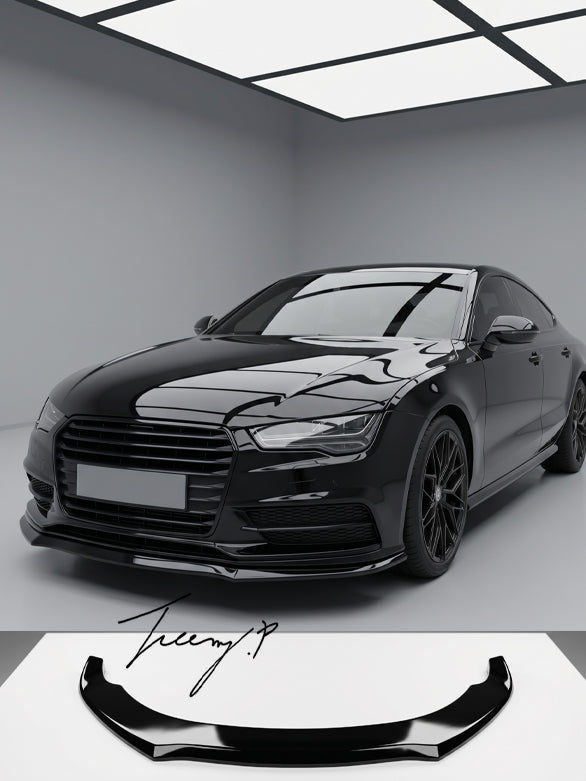 Gloss black front splitter lip for Audi A7 S7 S Line C7
