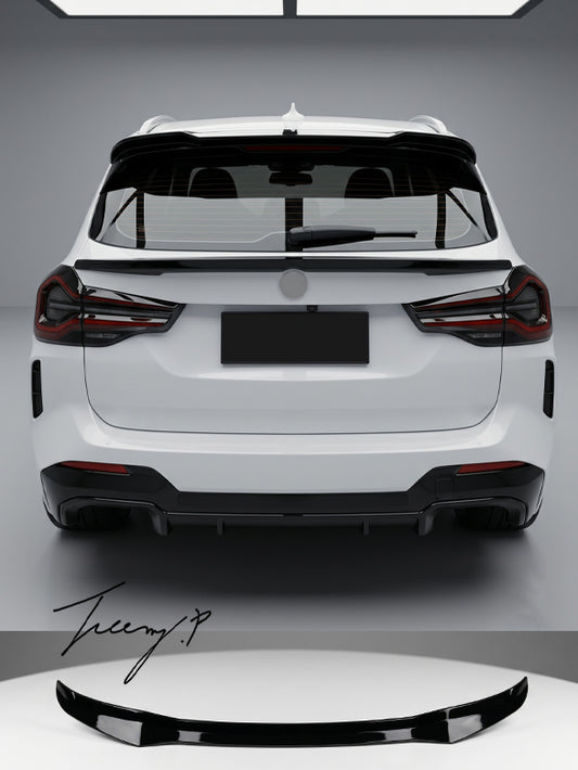 BMW X3 G01 gloss black M Performance style rear roof spoiler
