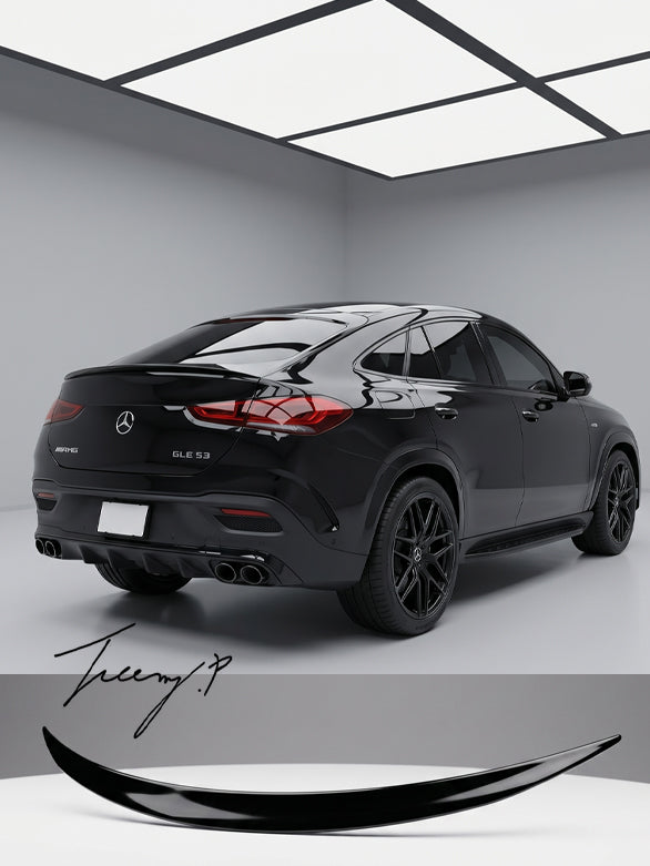 AMG style gloss black rear boot trunk lip spoiler for Mercedes GLE Coupe C167 2020 and newer
