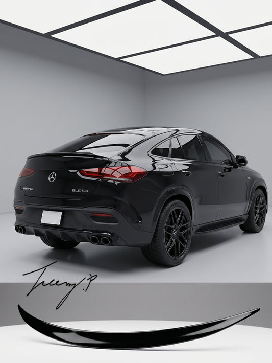 AMG style gloss black rear boot trunk lip spoiler for Mercedes GLE Coupe C167 2020 and newer
