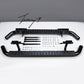 Land Rover Defender 110 L316 2003 - 2016 Black Fire & Ice Style Tubular Side Steps