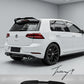 Gloss black second-generation rear spoiler wing for VW Golf Mk7 and Mk7.5 (2012–2020).