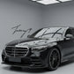 Mercedes S Class W223 gloss black front splitter spoiler
