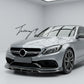 Mercedes Benz C63 W205 AMG B style carbon look front bumper splitter
