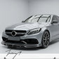 Mercedes Benz C63 W205 AMG B style carbon look front bumper splitter

