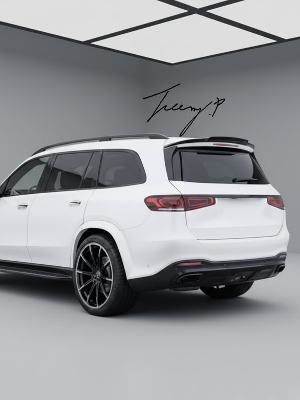 Mercedes X167 GLS63 AMG Brabus style gloss black rear boot spoiler
